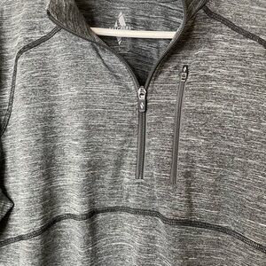 Skechers Men's Heathered Gray Quarter Zip-Up Pullover